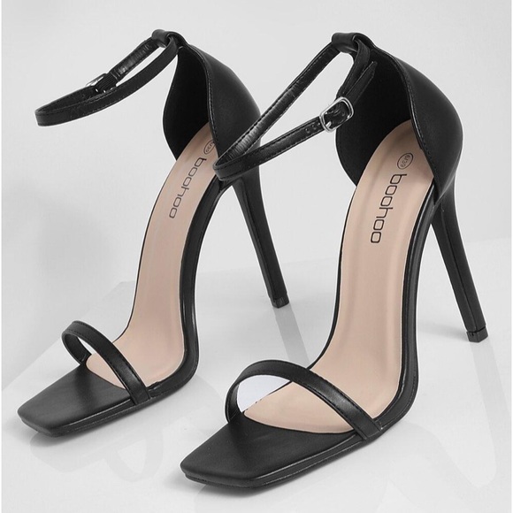 Square Toe Ankle Strap High Heels Sandal Platforms - Picture 2 of 8